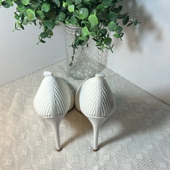 Mix No. 6 White Stretch Knit/Webbing Women Size 9 1/2 - Picture 3 of 6